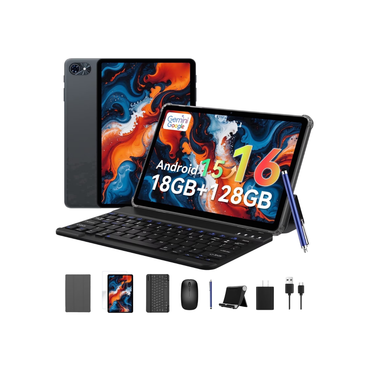 2026 Android 16 AI Tablets 10 Inch, Electronics Tablets with Keyboard