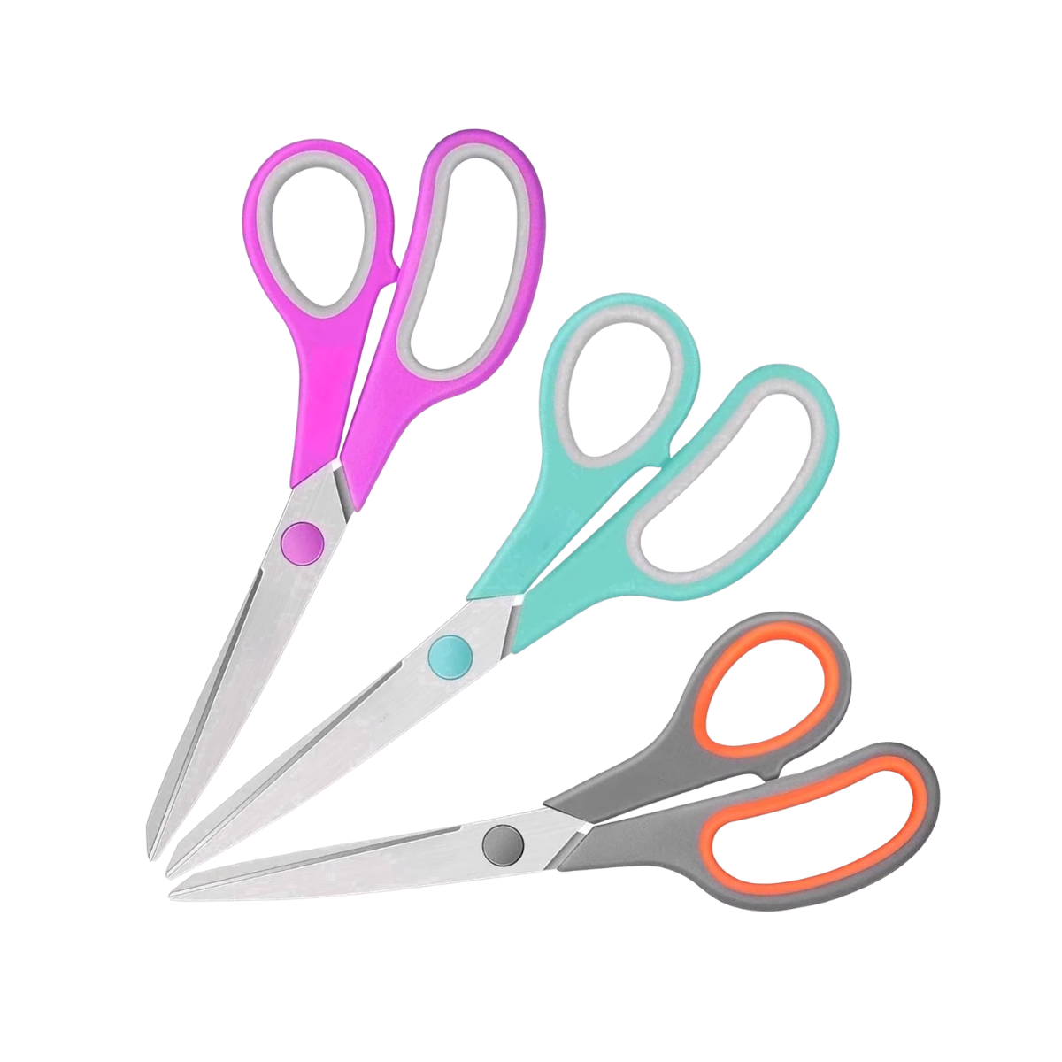 Crenova 8" Scissors All Purpose, Shears with Safety Blunt Tip and Comfort Grip Handles