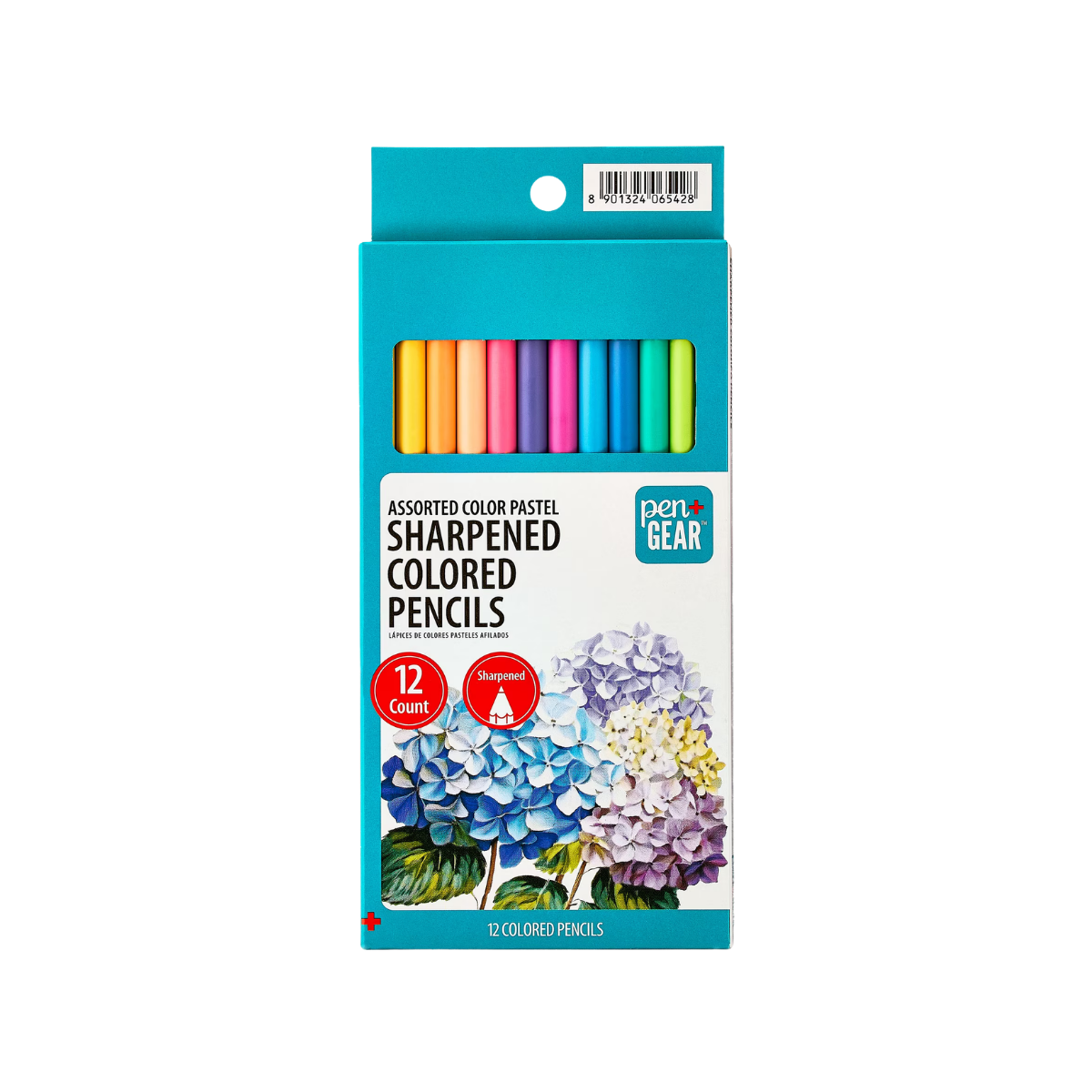 Pen+Gear Sharpened Pastel Colored Pencils, 12 Assorted Pastel Colors, 12 Count